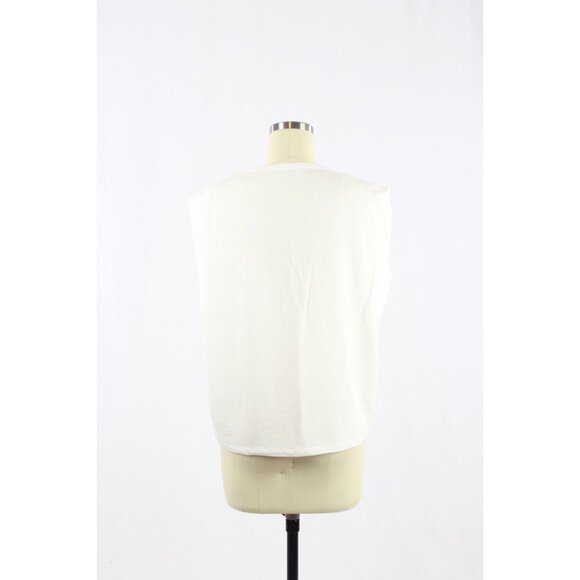 NWOT Aritzia WILFRED Flight White Relux Jersey Muscle Tank T-Shirt, Size XXS - Picture 3 of 14